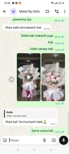 Testimonial Buket Bunga curuglanglang